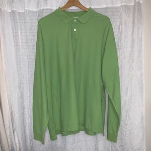 L.L. Bean Mens XL Regular Long Sleeve Rugby Polo